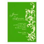 DIY Elegant Simplicity in Emerald and Cream Personalized Invite