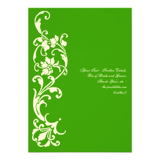 DIY Elegant Simplicity in Emerald and Cream Personalized Invite