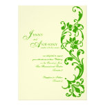 DIY Elegant Simplicity in Emerald and Cream Custom Announcement