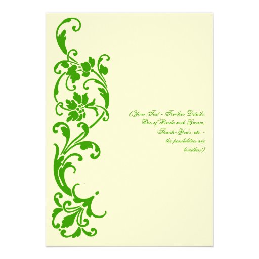 DIY Elegant Simplicity in Emerald and Cream Custom Announcement