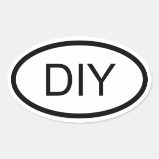 DIY Euro Style Oval Sticker