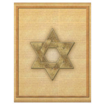 DIY Gold Star of David / Bar Mitzvah template Personalized Letterhead