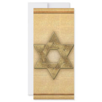 DIY Gold Star of David / Bar Mitzvah template rack cards by mitzvah DIY Gold Star of David / Bar Mitzvah template rack cards