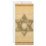 DIY Gold Star of David / Bar Mitzvah template rack cards