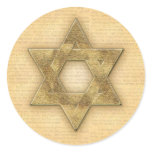 DIY Gold Star of David / Bar Mitzvah template Sticker
