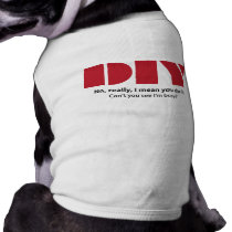 DIY I am busy pet clothing