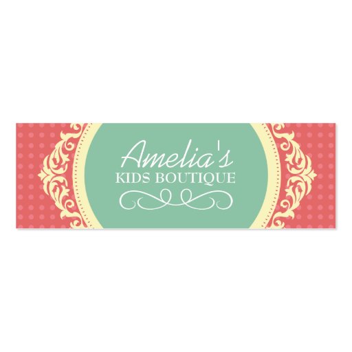 DIY - Kids Boutique Hang Tags Business Card Templates (front side)