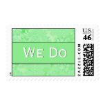 DIY Light Green template Postage Stamps