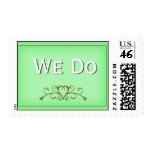 DIY Light Green template Postage Stamp