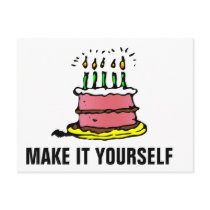 DIY Make It Yourself Birthday Party Invitation Pos Post Card