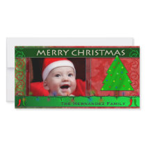 DIY Merry Christmas Personalized Photo Card photo cards
