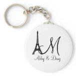 DIY Monogram Eiffel tower design keychains