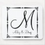 DIY Monogram template with decorative border Mousepads