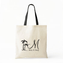 DIY Palm Tree Destination Logo Tote Bag