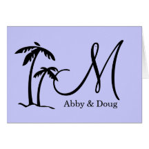 DIY Palm Tree Destination Logo Greeting Cards
