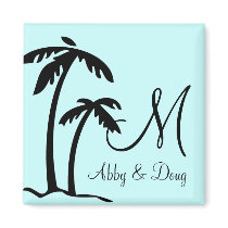 DIY Palm Tree Destination Logo Fridge Magnets