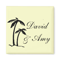 DIY Palm Tree Destination Logo Refrigerator Magnets
