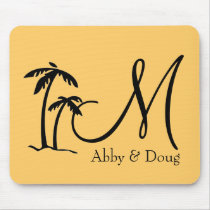 DIY Palm Tree Destination Logo Mousepads