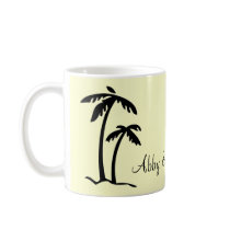 DIY Palm Tree Destination Logo Coffee Mugs