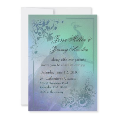 DIY Peacock Theme Wedding Invitation by perfectwedding