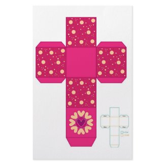 DIY- Pink Heart Box Template stationery