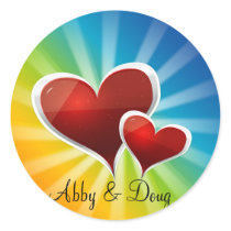 diy Rainbow hearts stickers
