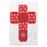 DIY- Red Heart Box Template stationery