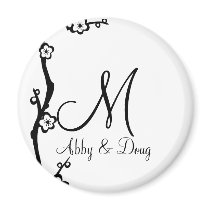 DIY Simple Cherry Blossom Branch Refrigerator Magnet
