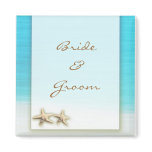 DIY Starfish on the beach design Fridge Magnet
