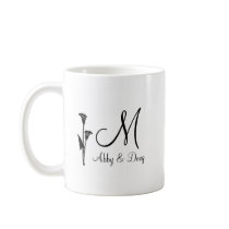 DIY Tulip logo with monogram Coffee Mugs