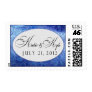 DIY Wedding Date cobalt blue Postage Stamp