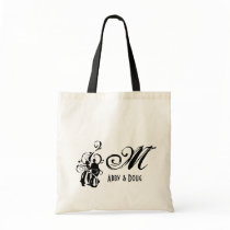 DIY Whimsical Monogram Tote bags