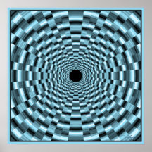Dizzy Blue Tunnel Poster