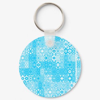 Dizzy Delights Pattern_Blue keychain keychain