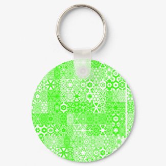 Dizzy Delights Pattern_Green keychain keychain
