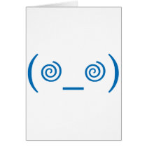 Dizzy in Dark Blue Greeting Card