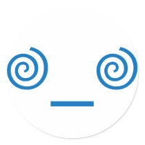 Dizzy in Dark Blue Sticker