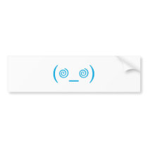 Dizzy in Light Blue Bumper Stickers