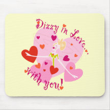 Dizzy in Love Valentine Mouse Mats