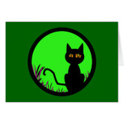 Dizzy Moon Cat card