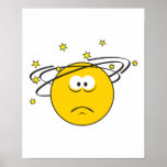 Dizzy Smiley Face Print