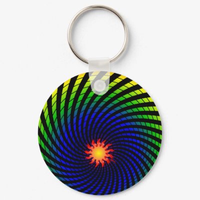 Dizzy Sun Rainbow Keychain by Jaenne