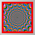 Dizzying Colors Spider Web Print