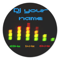 Dj Add your name Custom Equalizer Bar EQ Stickers