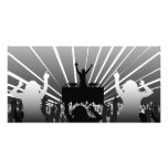 dj-alb-negru-cu-fete custom photo card