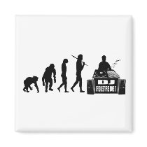 DJ and MC's vinyl lovers gear magnets by Funkart DJ and MC's vinyl lovers gear magnets