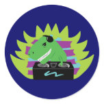 Dj-asaurus Rex Sticker