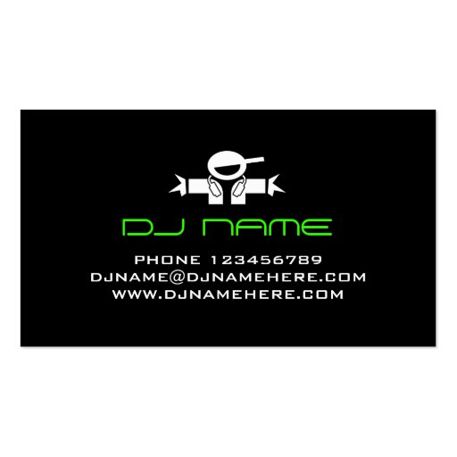 DJ Busines Cards Business Card (back side)