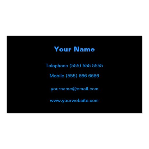 DJ  Business Card (back side)