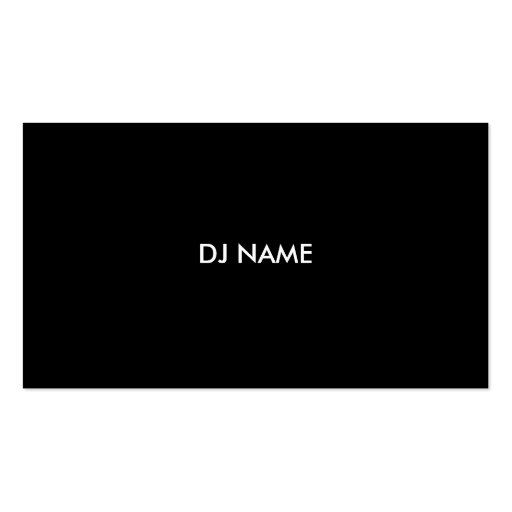 DJ Business Card (back side)